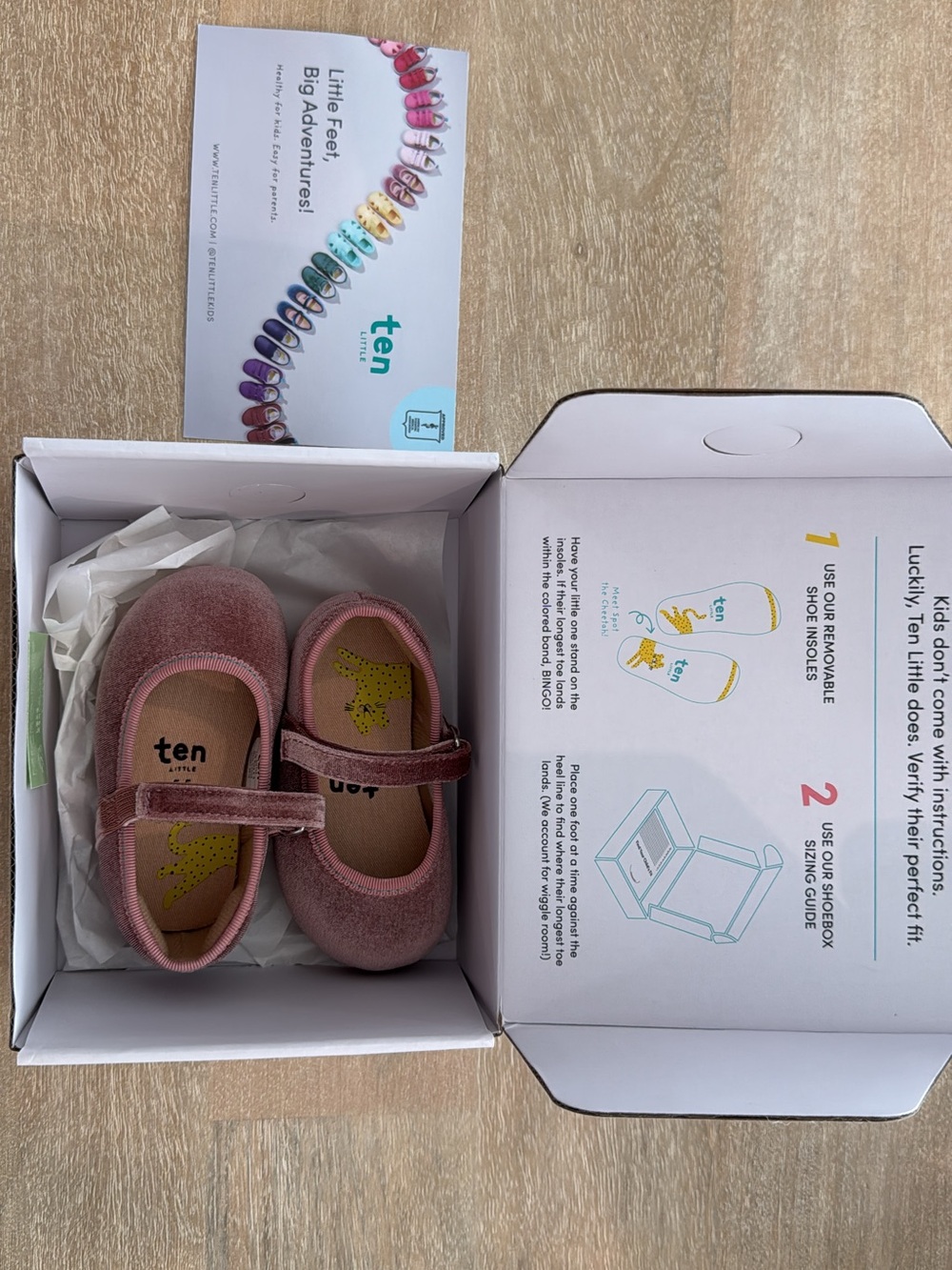 Ten Little Girls' Pink Velvet Mary Jane Baby Shoes